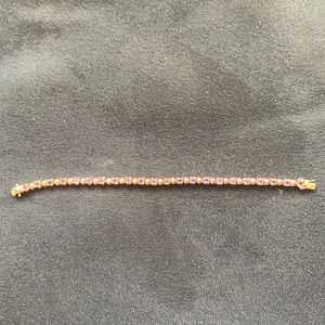 Gold Plated Sterling Silver Amethyst Bracelet